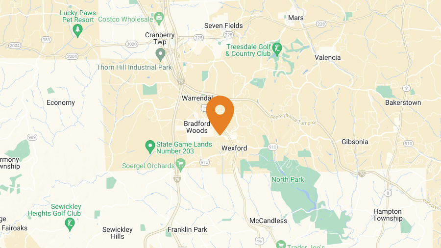 Mapa - Oficina de Ivalua - Wexford, PA